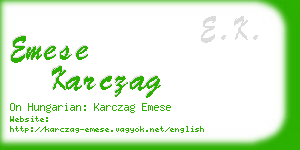 emese karczag business card